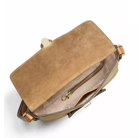 Michael Kors Romy Tan Leather Crossbody Bag - Picture 3 of 13